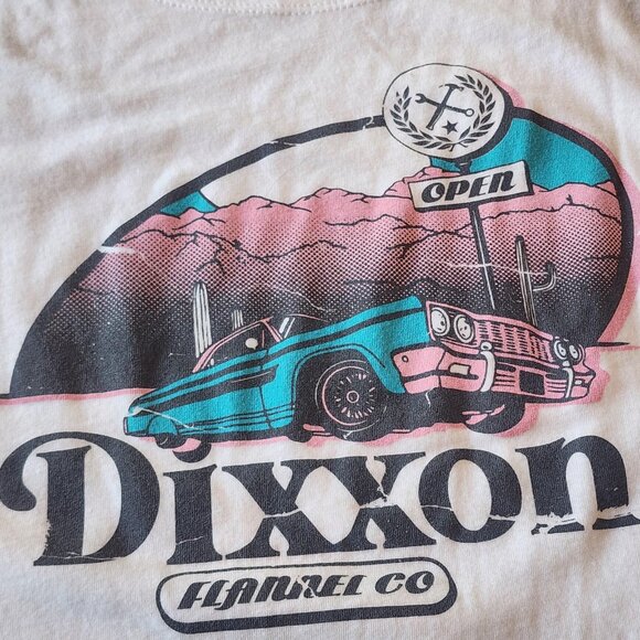 Dixxon Shirt Womens Large White Tank Top Car Desert Graphic Retro Flannel Co - Picture 2 of 6